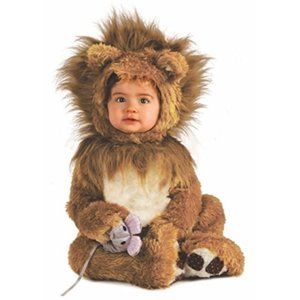 New Rubie's Unisex Baby Infant Noahs Ark Lion Cub Romper Brown/Beige  0-6 months